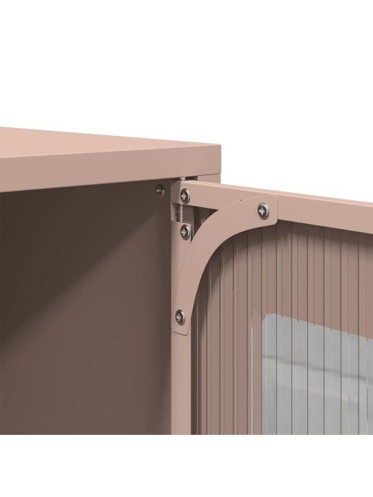 Tv skříňka růžová 68x39x60,5 cm ocel válcovaná za studena