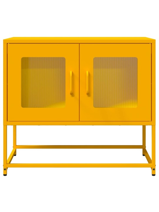 Tv skříňka hořčicově žlutá 68x39x60,5 cm ocel