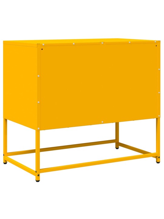 Tv skříňka hořčicově žlutá 68x39x60,5 cm ocel