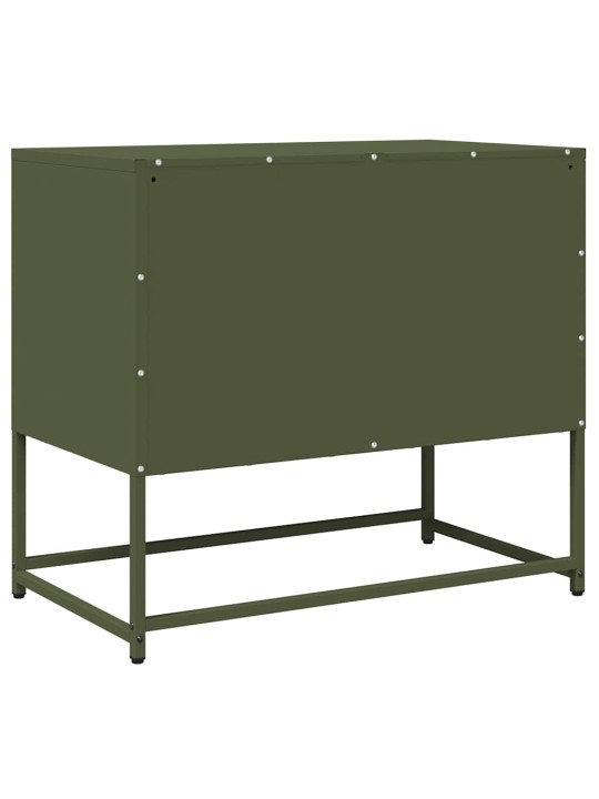 Tv skříňka olivově zelená 68x39x60,5 cm ocel
