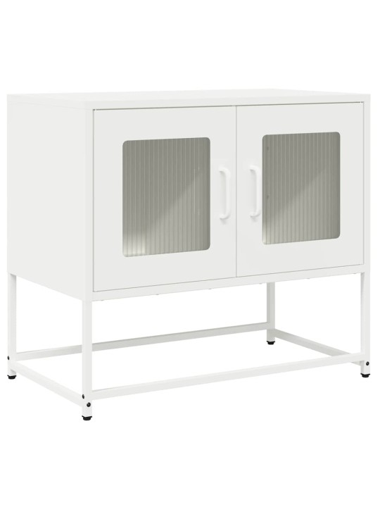 Tv skříňka bílá 68x39x60,5 cm ocel válcovaná za studena