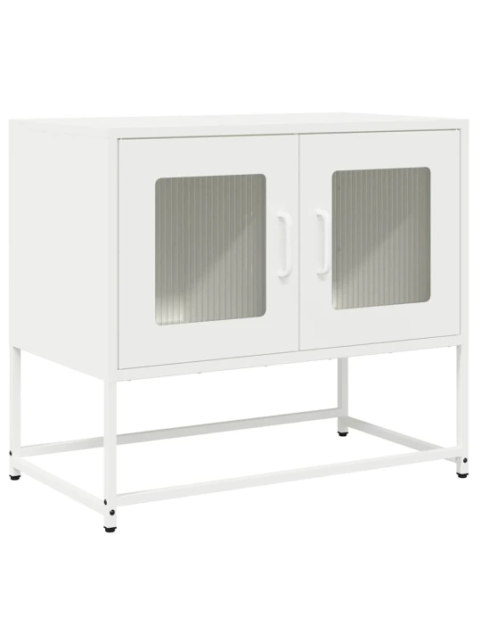 Tv skříňka bílá 68x39x60,5 cm ocel válcovaná za studena