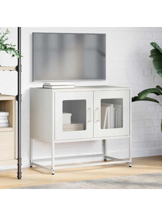 Tv skříňka bílá 68x39x60,5 cm ocel válcovaná za studena