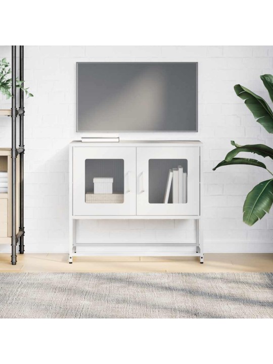 Tv skříňka bílá 68x39x60,5 cm ocel válcovaná za studena