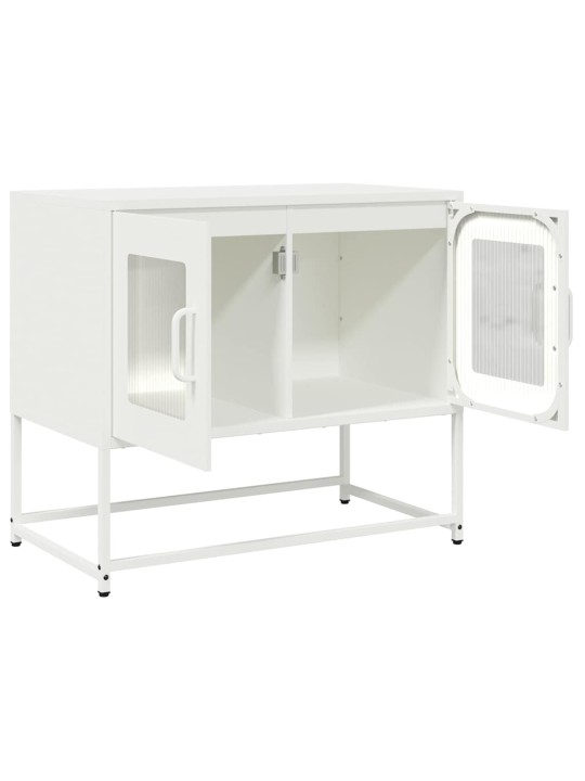 Tv skříňka bílá 68x39x60,5 cm ocel válcovaná za studena