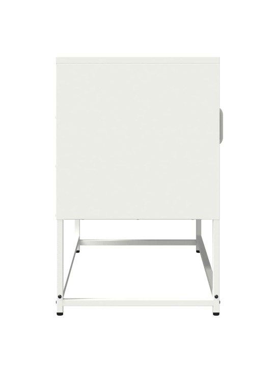 Tv skříňka bílá 68x39x60,5 cm ocel válcovaná za studena
