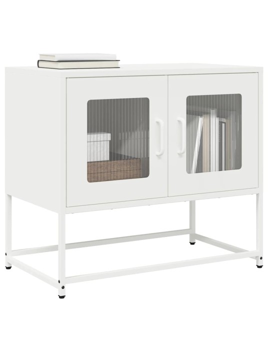 Tv skříňka bílá 68x39x60,5 cm ocel válcovaná za studena