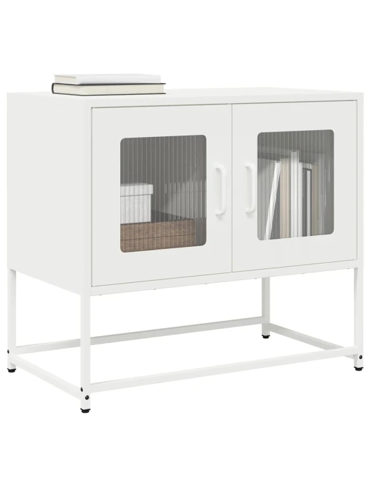 Tv skříňka bílá 68x39x60,5 cm ocel válcovaná za studena