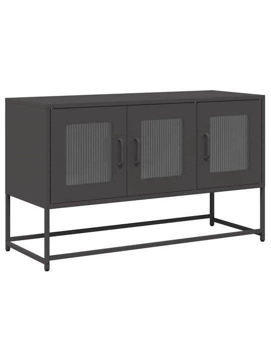 Tv skříňka černá 100,5x39x60,5 cm ocel válcovaná za studena