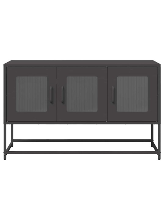 Tv skříňka černá 100,5x39x60,5 cm ocel válcovaná za studena