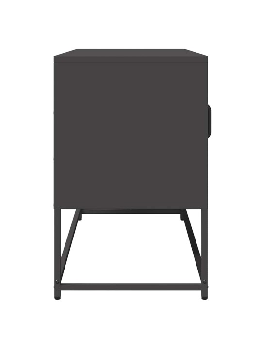 Tv skříňka černá 100,5x39x60,5 cm ocel válcovaná za studena