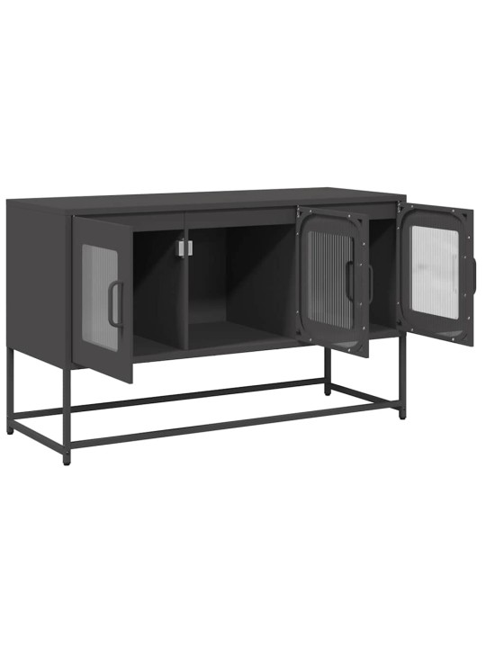 Tv skříňka černá 100,5x39x60,5 cm ocel válcovaná za studena