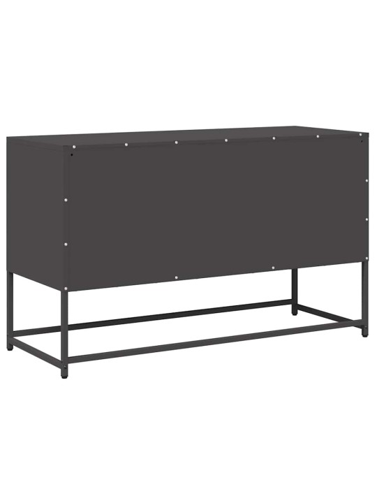Tv skříňka černá 100,5x39x60,5 cm ocel válcovaná za studena