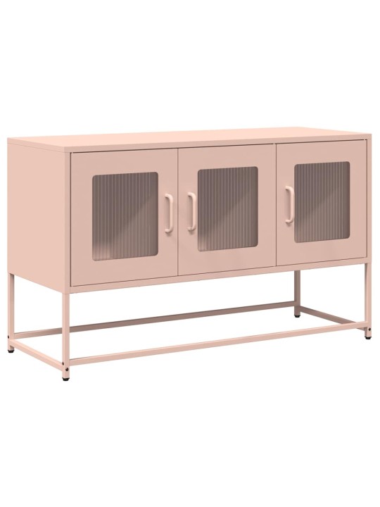 Tv skříňka růžová 100,5x39x60,5 cm ocel válcovaná za studena