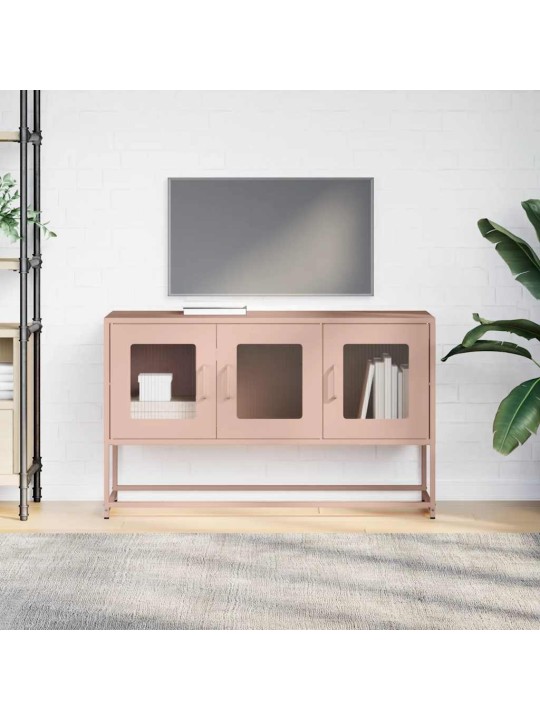 Tv skříňka růžová 100,5x39x60,5 cm ocel válcovaná za studena