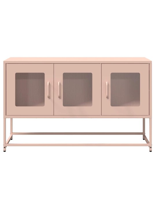 Tv skříňka růžová 100,5x39x60,5 cm ocel válcovaná za studena