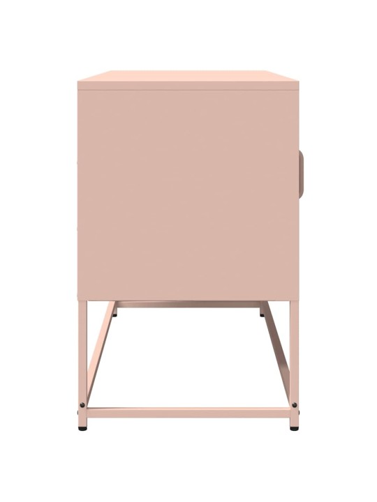 Tv skříňka růžová 100,5x39x60,5 cm ocel válcovaná za studena