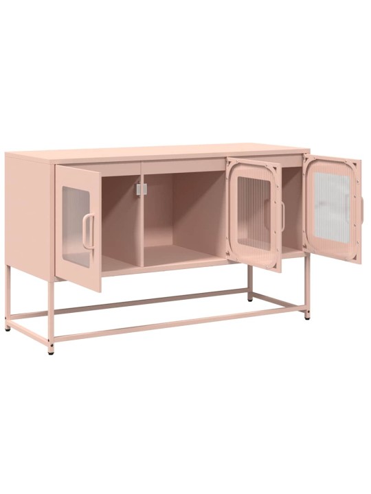 Tv skříňka růžová 100,5x39x60,5 cm ocel válcovaná za studena