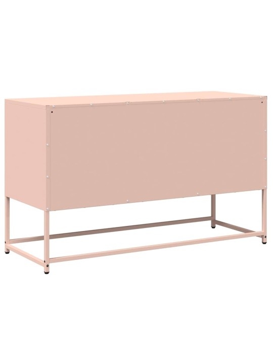 Tv skříňka růžová 100,5x39x60,5 cm ocel válcovaná za studena