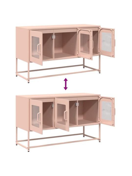 Tv skříňka růžová 100,5x39x60,5 cm ocel válcovaná za studena