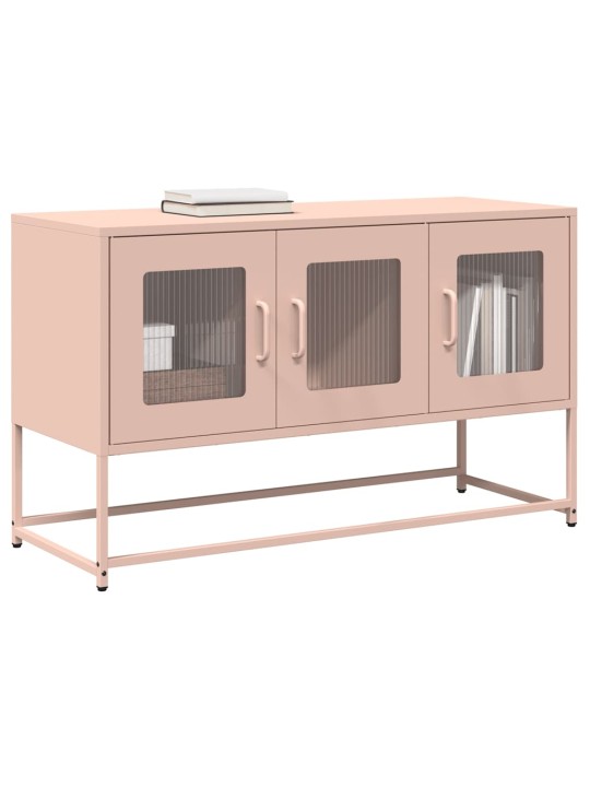 Tv skříňka růžová 100,5x39x60,5 cm ocel válcovaná za studena