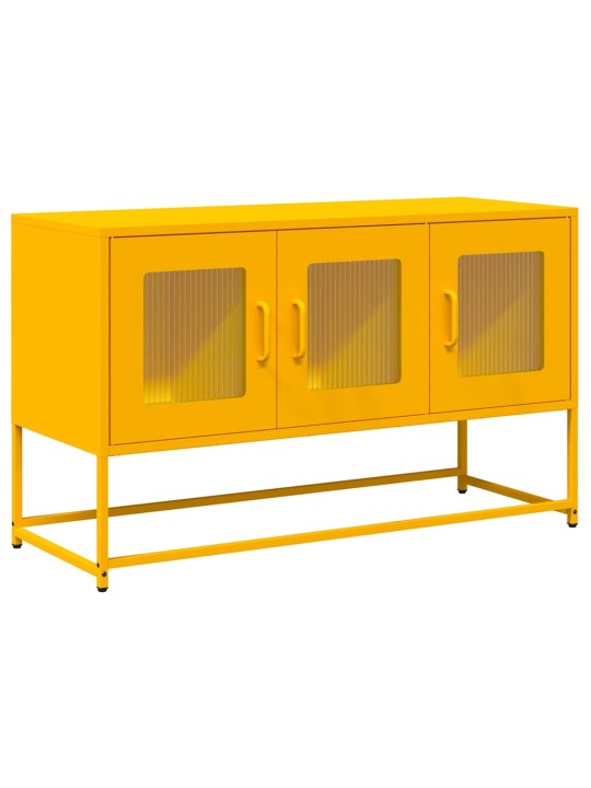 Tv skříňka hořčicově žlutá 100,5x39x60,5 cm ocel