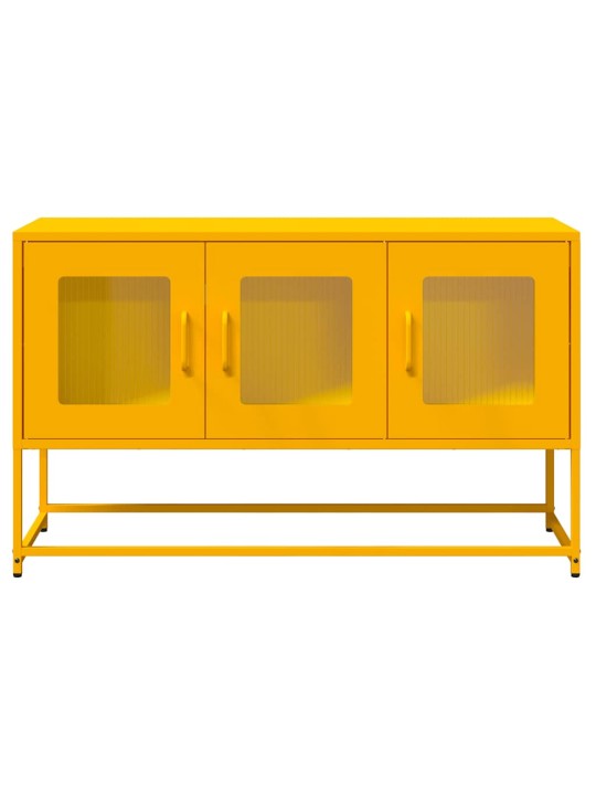 Tv skříňka hořčicově žlutá 100,5x39x60,5 cm ocel