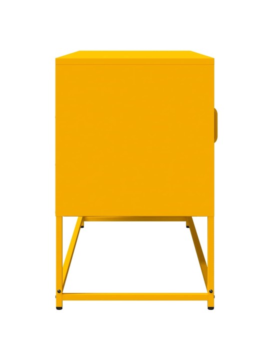 Tv skříňka hořčicově žlutá 100,5x39x60,5 cm ocel