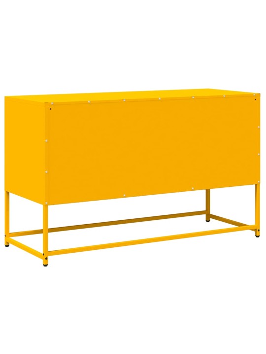 Tv skříňka hořčicově žlutá 100,5x39x60,5 cm ocel
