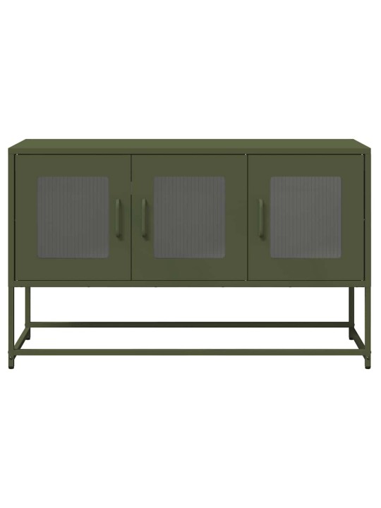 Tv skříňka olivově zelená 100,5x39x60,5 cm ocel