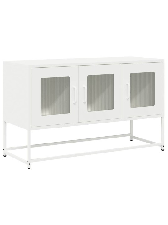 Tv skříňka bílá 100,5x39x60,5 cm ocel válcovaná za studena