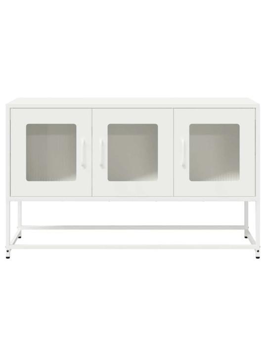 Tv skříňka bílá 100,5x39x60,5 cm ocel válcovaná za studena