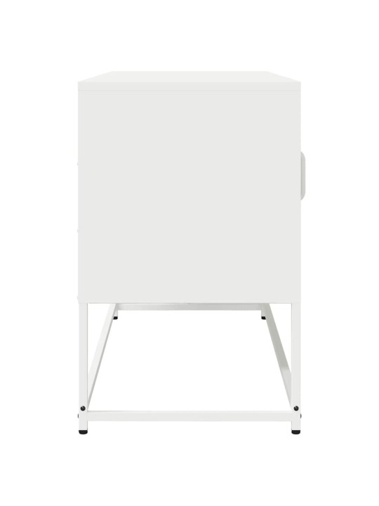 Tv skříňka bílá 100,5x39x60,5 cm ocel válcovaná za studena