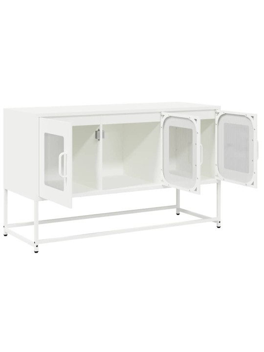 Tv skříňka bílá 100,5x39x60,5 cm ocel válcovaná za studena