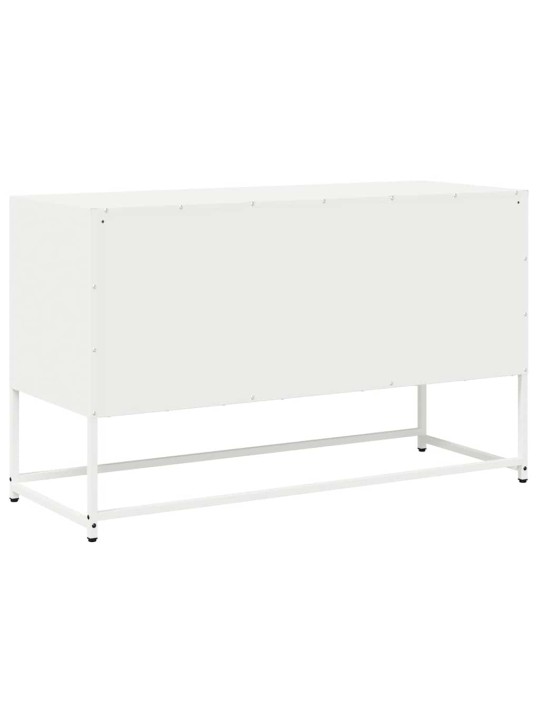 Tv skříňka bílá 100,5x39x60,5 cm ocel válcovaná za studena