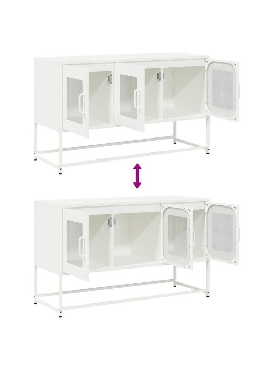 Tv skříňka bílá 100,5x39x60,5 cm ocel válcovaná za studena