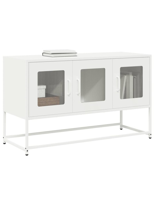 Tv skříňka bílá 100,5x39x60,5 cm ocel válcovaná za studena