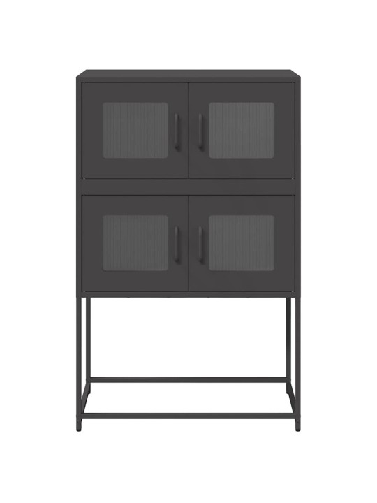 Skříň highboard černá 68x39x107 cm ocel