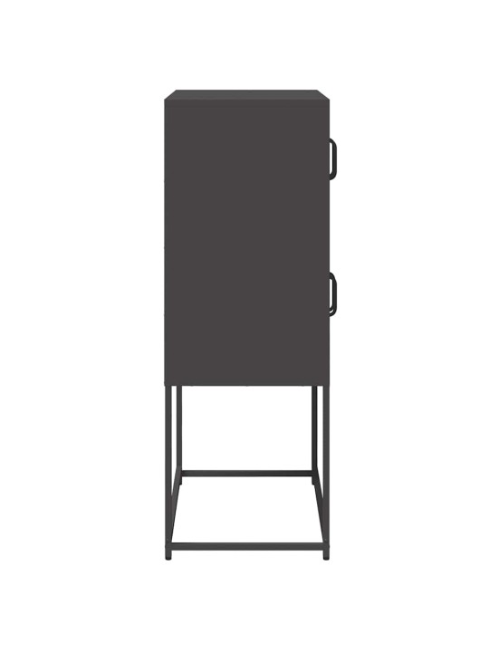 Skříň highboard černá 68x39x107 cm ocel