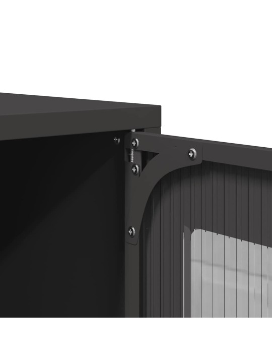 Skříň highboard černá 68x39x107 cm ocel
