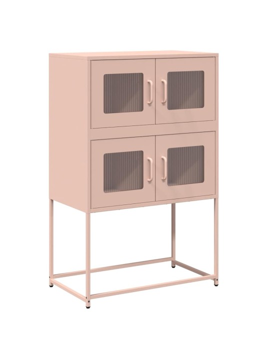 Skříň highboard růžová 68x39x107 cm ocel