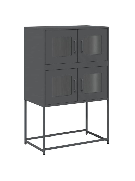 Skříň highboard antracitová 68x39x107 cm ocel
