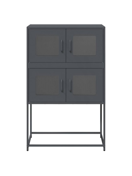 Skříň highboard antracitová 68x39x107 cm ocel