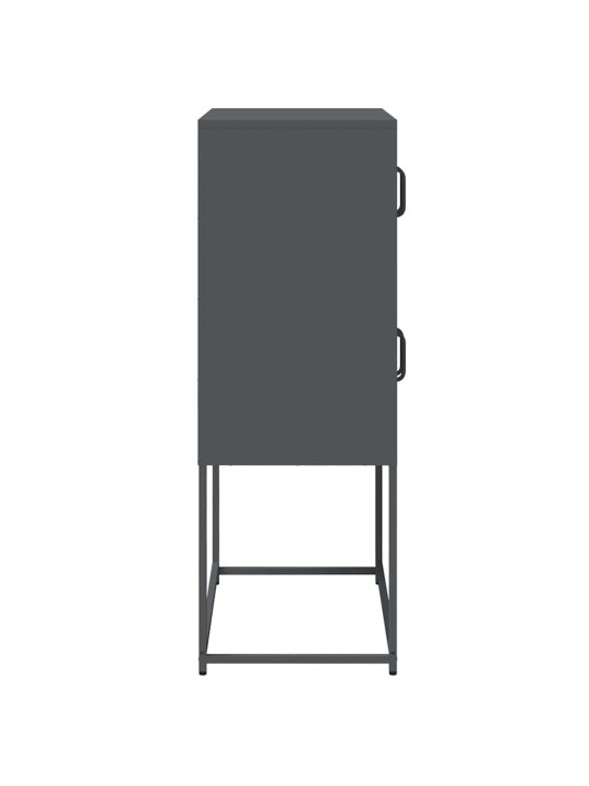 Skříň highboard antracitová 68x39x107 cm ocel