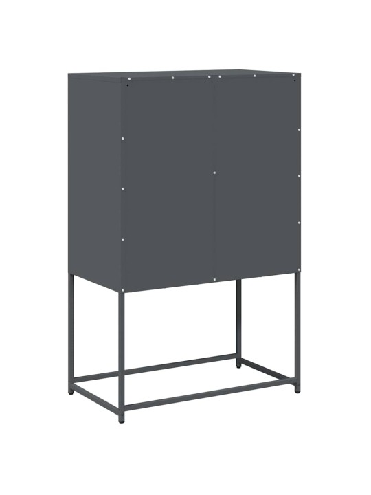 Skříň highboard antracitová 68x39x107 cm ocel