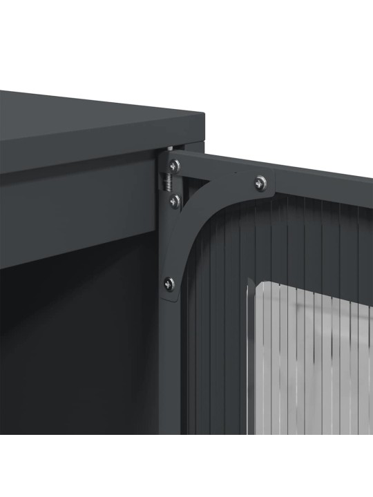 Skříň highboard antracitová 68x39x107 cm ocel
