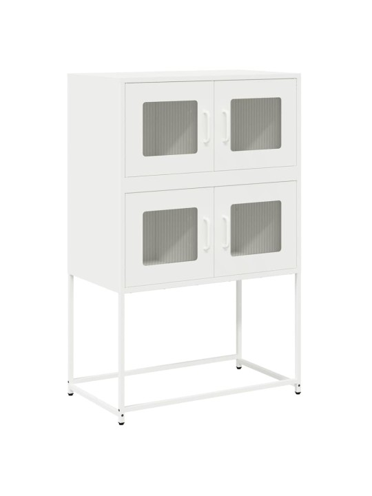 Skříň highboard bílá 68x39x107 cm ocel