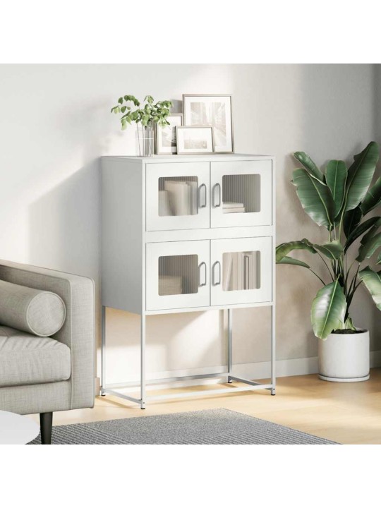 Skříň highboard bílá 68x39x107 cm ocel