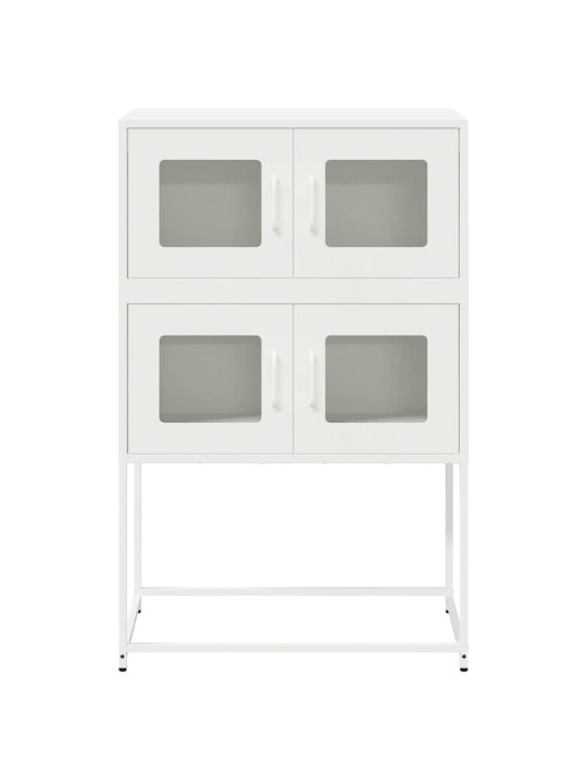 Skříň highboard bílá 68x39x107 cm ocel