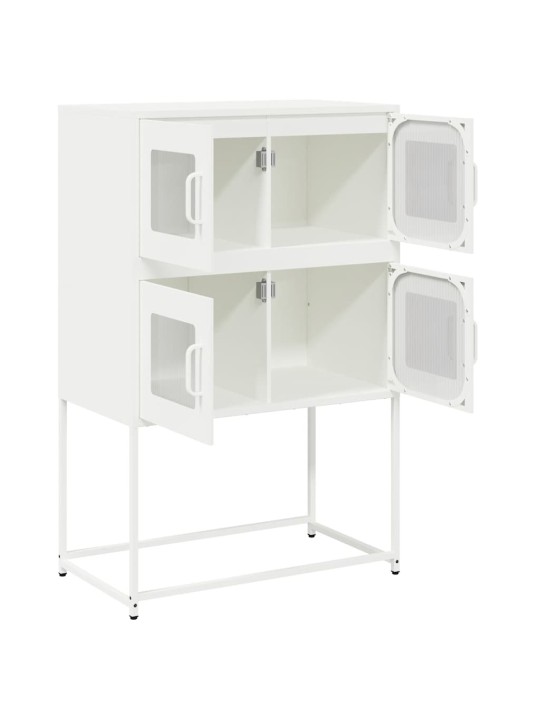 Skříň highboard bílá 68x39x107 cm ocel